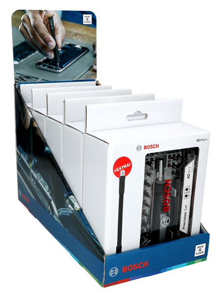 BOSCH Präzisions-Schrauberbit-Set, Display, 5x 43-tlg