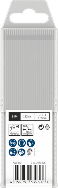 BOSCH PRO Metal Pipes and Profiles T321AF Stichsägeblatt, 132 mm, 25-tlg.