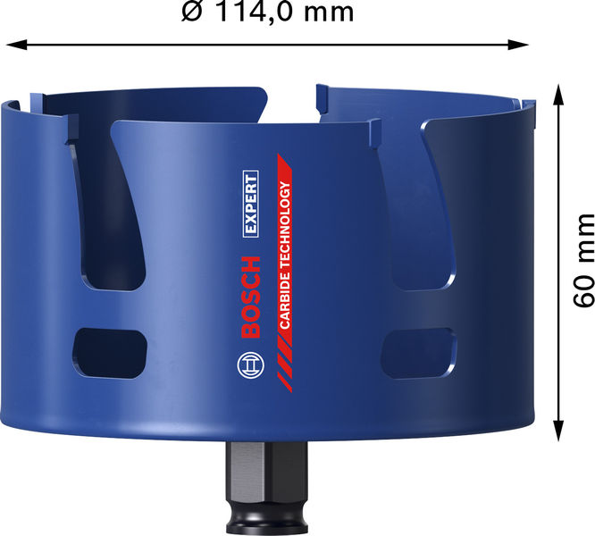 BOSCH EXPERT Construction Material Power Change Plus Lochsäge, 114 x 60 mm BOSCH EXPERT Construction Material Power Change Plus Lochsäge, 114 x 60 mm