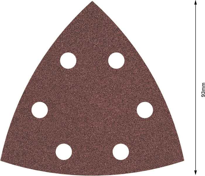 BOSCH PRO F460 Schleifblatt, 93 x 93 mm; G80, 5-tlg.