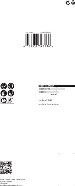 BOSCH EXPERT C470 Schleifblatt, 93x186mm, K80, 8 Löcher, 10-tlg.