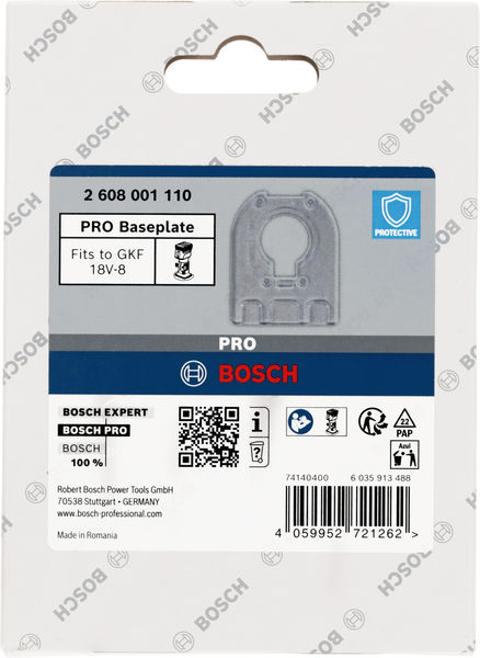 BOSCH PRO Grundplatte, halbrund, 7 x 93 x 118 mm