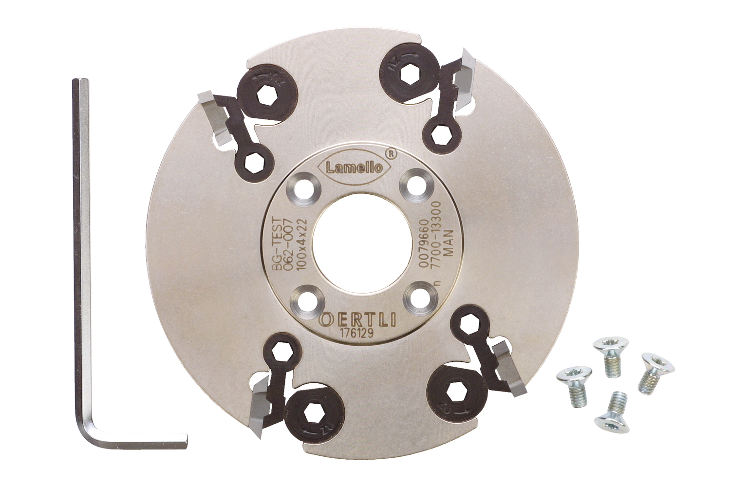 LAMELLO Wendeschneidenfräser, für Nutfräsmaschine, HW, Ø100x4xØ22 mm, Z4, NL 4 LAMELLO Wendeschneidenfräser, für Nutfräsmaschine, HW, Ø100x4xØ22 mm, Z4, NL 4