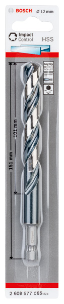 BOSCH HSS Spiralbohrer mit Sechskantschaft 12,0 mm