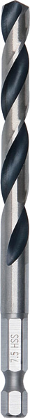 BOSCH HSS PointTeQ Sechskantbohrer 7,5 mm BOSCH HSS PointTeQ Sechskantbohrer 7,5 mm