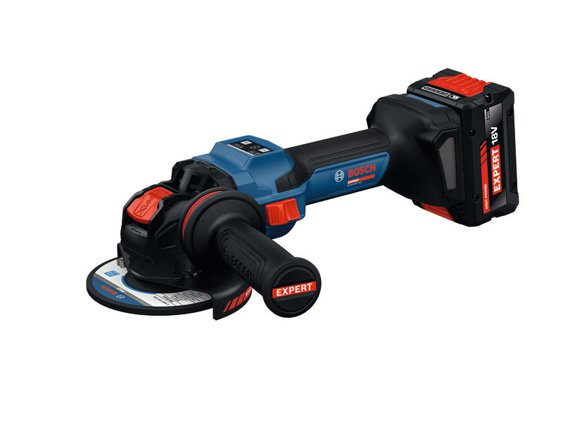 BOSCH EXPERT Akku-Winkelschleifer EXWX18V-15S, 2 x EXBA18V-80