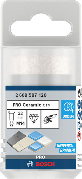 BOSCH PRO Ceramic Trockenbohrkrone, 32 x 35 x 14 mm