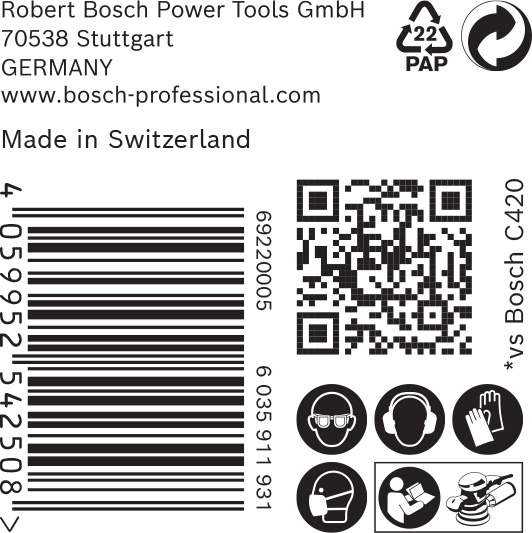 BOSCH EXPERT C470 Schleifscheibe, 125mm, K120, 8 Löcher, 50-tlg. BOSCH EXPERT C470 Schleifscheibe, 125mm, K120, 8 Löcher, 50-tlg.