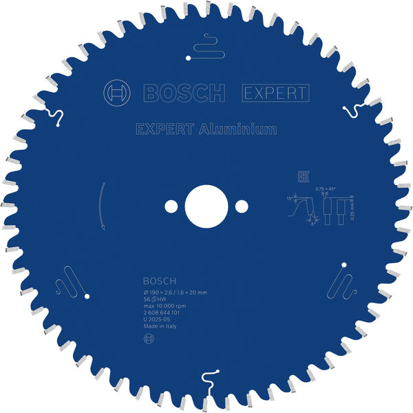 BOSCH EXPERT Aluminium Kreissägeblatt, 190x2,6/1,6x20 mm, Z56 BOSCH EXPERT Aluminium Kreissägeblatt, 190x2,6/1,6x20 mm, Z56
