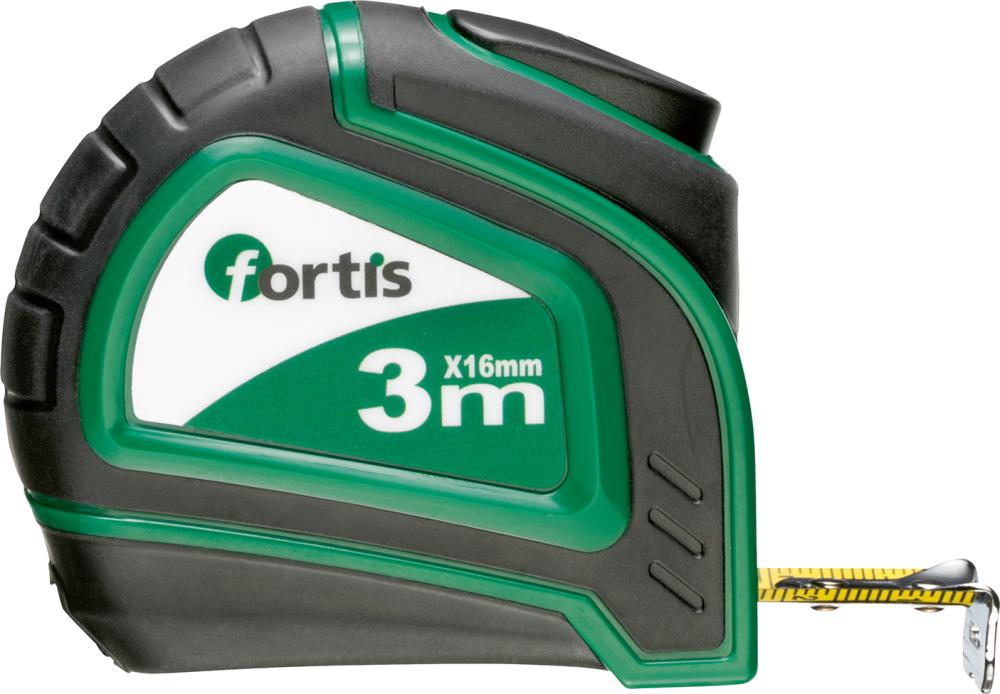 FORTIS Taschenbandmaß Bandstopp 3mx16 mm FORTIS