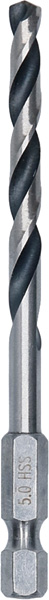 BOSCH HSS PointTeQ Sechskantbohrer 5,0 mm, 10er-Pack BOSCH HSS PointTeQ Sechskantbohrer 5,0 mm, 10er-Pack