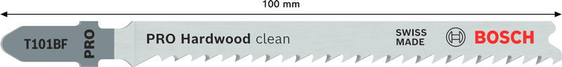 BOSCH PRO Hardwood clean T101BF Stichsägeblatt, 100 mm, 2-tlg.