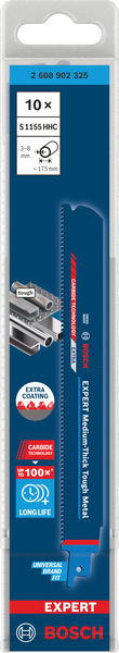 BOSCH EXPERT Medium-Thick Tough Metal S1155HHC Säbelsägeblatt, 10-tlg.