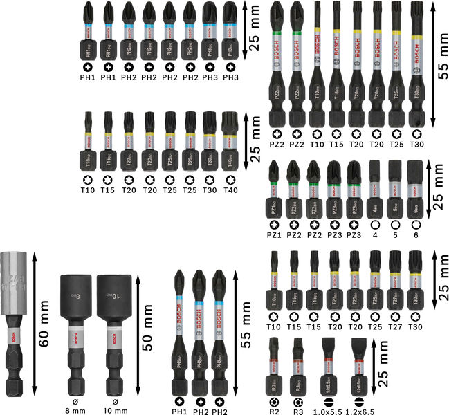 BOSCH PRO Impact Schrauberbit Set, 50-tlg. BOSCH PRO Impact Schrauberbit Set, 50-tlg.