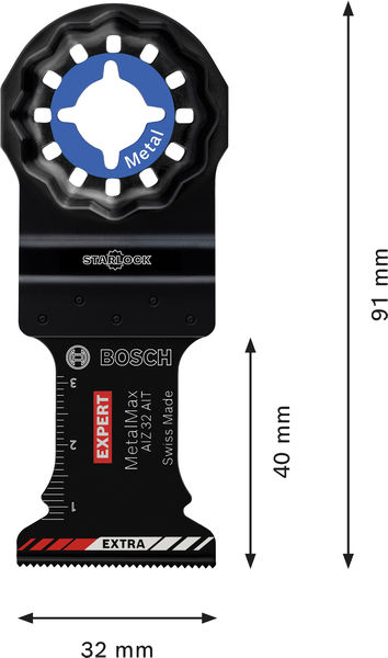 BOSCH EXPERT AIZ 32 AIT MetalMax Tauchsägeblatt, 32 x 40 mm, 5-tlg. BOSCH EXPERT AIZ 32 AIT MetalMax Tauchsägeblatt, 32 x 40 mm, 5-tlg.