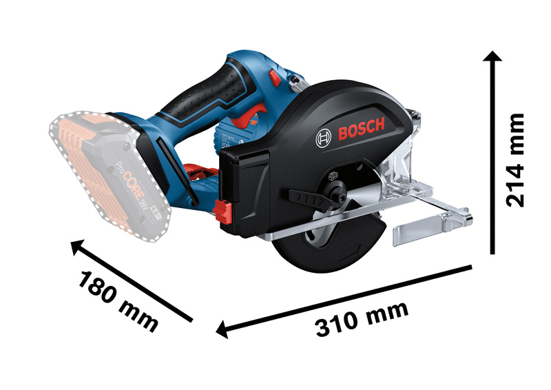 BOSCH Akku-Kreissäge GKM 18V-50, L-BOXX 238