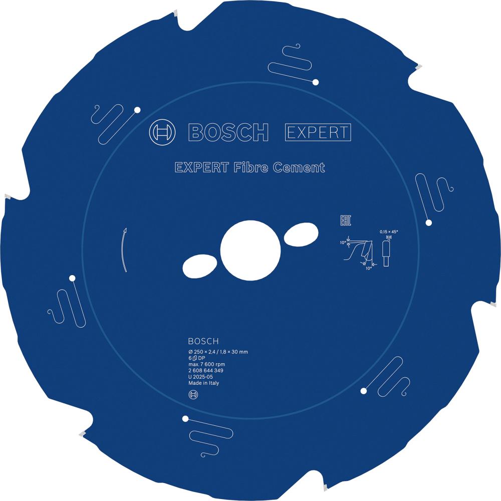 BOSCH EXPERT Fibre Cement Kreissägeblatt, 250x2,4/1,8x30 mm, Z6