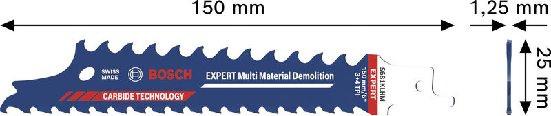 BOSCH EXPERT Multi Material Demolition S681KLHM Blatt, 10-tlg BOSCH EXPERT Multi Material Demolition S681KLHM Blatt, 10-tlg