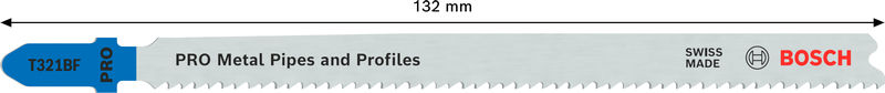 BOSCH PRO Metal Pipes and Profiles T321BF Stichsägeblatt, 132 mm, 2-tlg. BOSCH PRO Metal Pipes and Profiles T321BF Stichsägeblatt, 132 mm, 2-tlg.