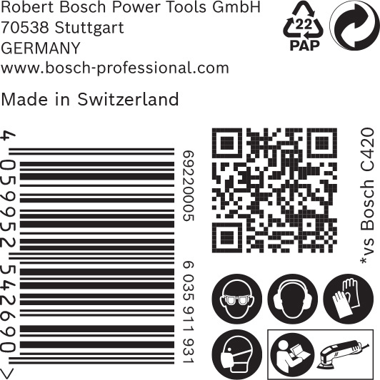 BOSCH EXPERT C470 Schleifblatt, 93x93mm, K180, 6 Löcher, 50-tlg. BOSCH EXPERT C470 Schleifblatt, 93x93mm, K180, 6 Löcher, 50-tlg.