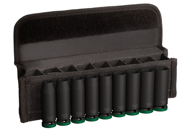 BOSCH PRO Impact Steckschlüsselsatz Set, 1/2", tief, 9-tlg. BOSCH PRO Impact Steckschlüsselsatz Set, 1/2", tief, 9-tlg.