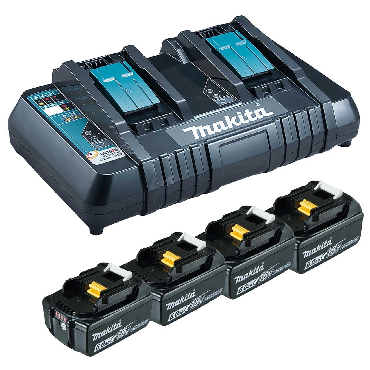 MAKITA Power Source-Kit 18V 4xBL1860B / 1x DC18RD MAKITA Power Source-Kit 18V 4xBL1860B / 1x DC18RD