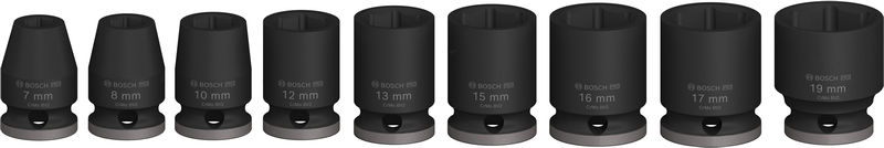 BOSCH PRO Impact Steckschlüsselsatz Set, 3/8", Standard, 9-tlg. BOSCH PRO Impact Steckschlüsselsatz Set, 3/8", Standard, 9-tlg.