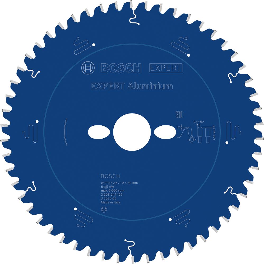 BOSCH EXPERT Aluminium Kreissägeblatt, 210x2,6/1,8x30 mm, Z54 BOSCH EXPERT Aluminium Kreissägeblatt, 210x2,6/1,8x30 mm, Z54