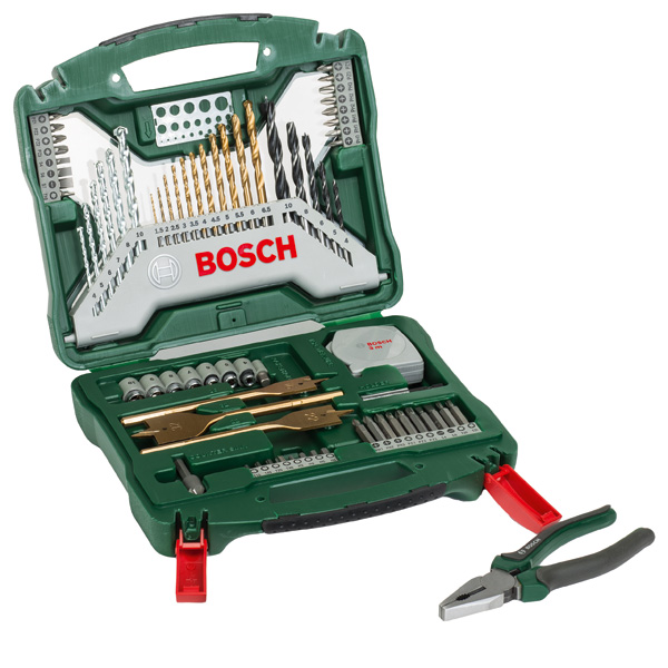 BOSCH 70-teiliges X-Line Zubehörkoffer Zangen-Set