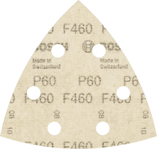 BOSCH PRO F460 Schleifblatt, 93 x 93 mm; G60, 5-tlg.