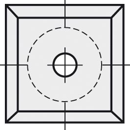BRÜCK HW-Vornschneider 14x14x2 mm m. 4 Schneidkanten BRÜCK HW-Vornschneider 14x14x2 mm m. 4 Schneidkanten