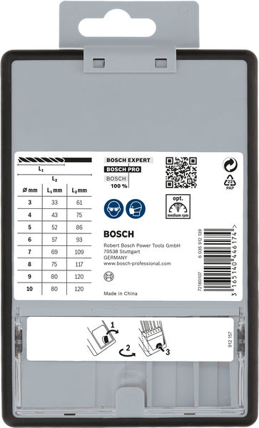 BOSCH PRO Wood Holzspiralbohrer Set. 8-tlg. BOSCH PRO Wood Holzspiralbohrer Set. 8-tlg.