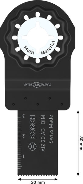 BOSCH AIZ 20 AB Multi Material Tauchsägeblatt, Starlock, 20 x 30 mm, 5-tlg.