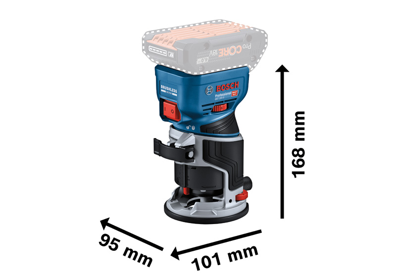 BOSCH Akku-Kantenfräse GKF 18V-8 in L-BOXX