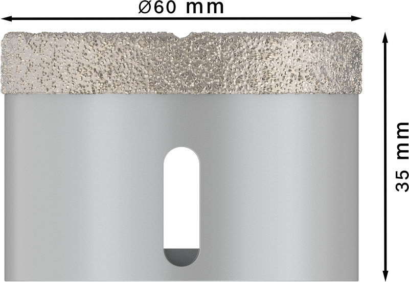 BOSCH PRO Ceramic dry Trockenbohrkrone, 60 x 35 mm, X-Lock