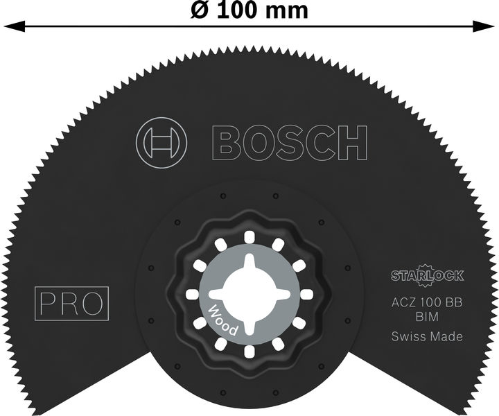BOSCH PRO ACZ 100 BB Blatt für Multifunktionswerkzeuge, 100 mm, 10-tlg.