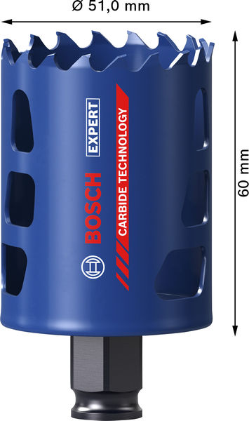 BOSCH EXPERT Multi Material Power Change Plus-Lochsäge, 51 x 60 mm BOSCH EXPERT Multi Material Power Change Plus-Lochsäge, 51 x 60 mm
