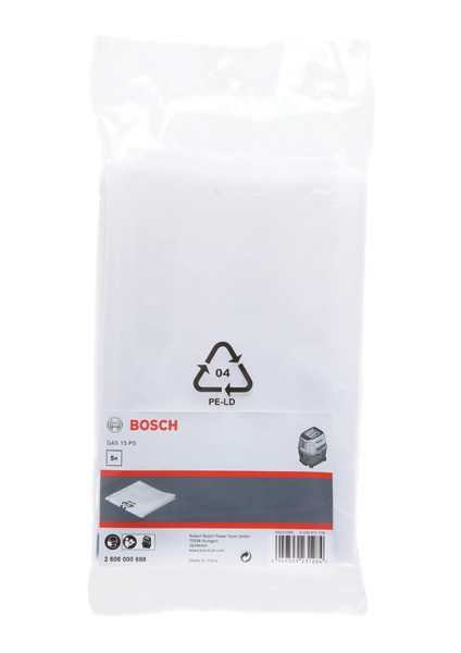 BOSCH Entsorgungssack, 5 l, Kunststoff (5 Stk.) für GAS 15 PS