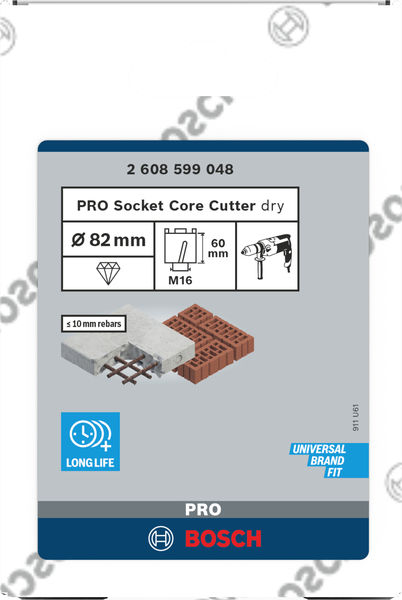 BOSCH Diamant-Dosensenker 82 mm, 60 mm, 4 Segmente, 10 mm