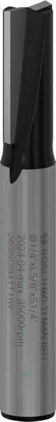 BOSCH PRO Nutfräser, zweischneidig, Ø 1/4" x L 5/8", Schaft 1/4" BOSCH PRO Nutfräser, zweischneidig, Ø 1/4" x L 5/8", Schaft 1/4"