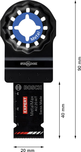 BOSCH EXPERT AIZ 20 AIT MetalMax Tauchsägeblatt, 20 x 40 mm
