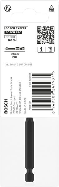BOSCH PRO Phillips Impact Bit, PH2, 90 mm