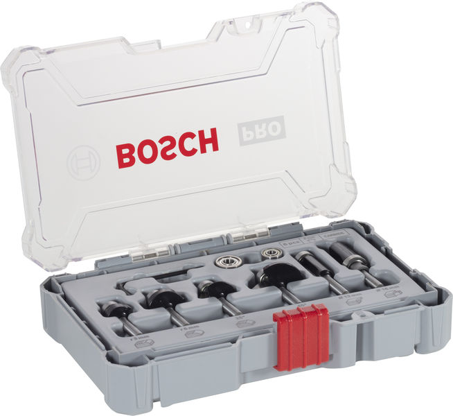 BOSCH PRO Kantenfräser-Set, 6 mm, 6-tlg