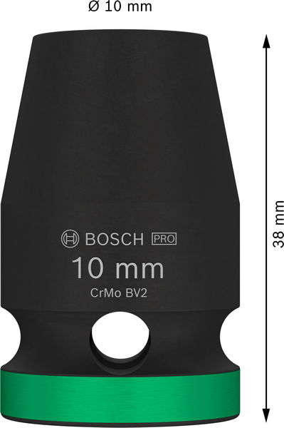 BOSCH PRO Impact Steckschlüsselsatz, 1/2", 10 mm, Standard