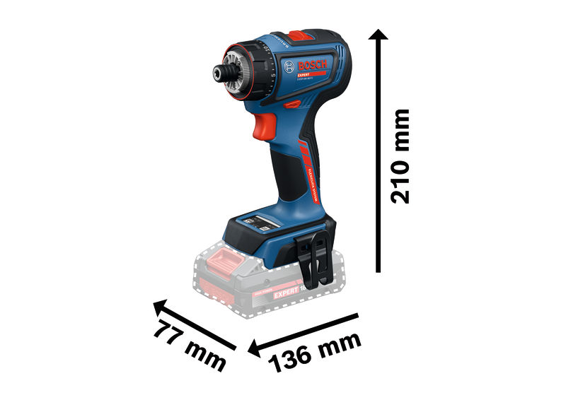 BOSCH EXPERT Akku-Bohrschrauber EXSR18V-90FC, GFA 18-M/H, L-BOXX 136