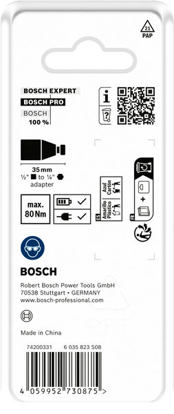 BOSCH PRO Impact Bit-Adapter, 1/2''
