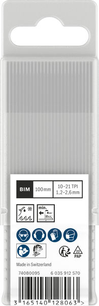 BOSCH PRO Metal thick and thin T123XF Stichsägeblatt, 100 mm, 25-tlg. BOSCH PRO Metal thick and thin T123XF Stichsägeblatt, 100 mm, 25-tlg.