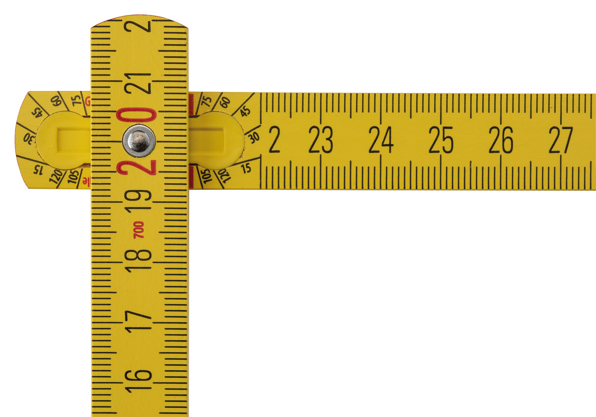 STABILA Zollstock Type 707, 2 m, gelb, metrische Skala, Winkelfunktion, Meterstab aus PEFC-zertifiziertem Holz, Polyamid-Gelenke STABILA Zollstock Type 707, 2 m, gelb, metrische Skala, Winkelfunktion, Meterstab aus PEFC-zertifiziertem Holz, Polyamid-Gelenke