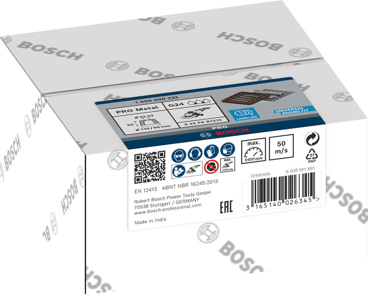 BOSCH PRO Metal Konischer Schleiftopf, 90 x 110 x 55 mm, K24 BOSCH PRO Metal Konischer Schleiftopf, 90 x 110 x 55 mm, K24
