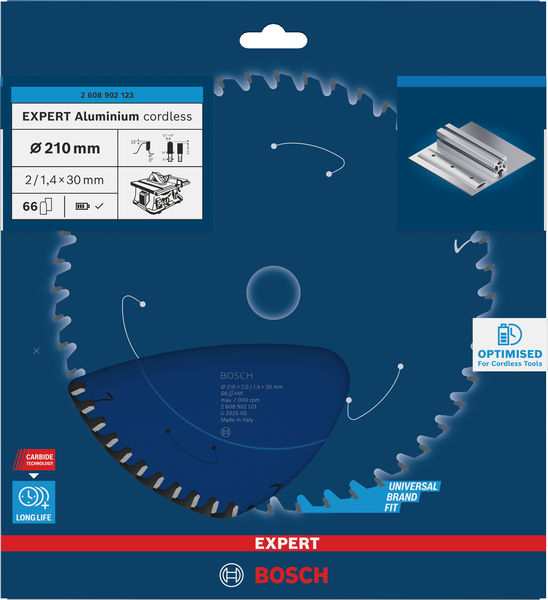 BOSCH EXPERT Aluminium Kreissägeblatt, 210x30 mm, Z66 BOSCH EXPERT Aluminium Kreissägeblatt, 210x30 mm, Z66